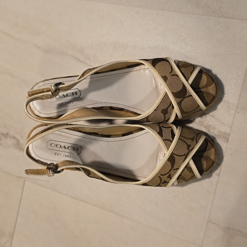 Authentic Coach Wedge Sandal